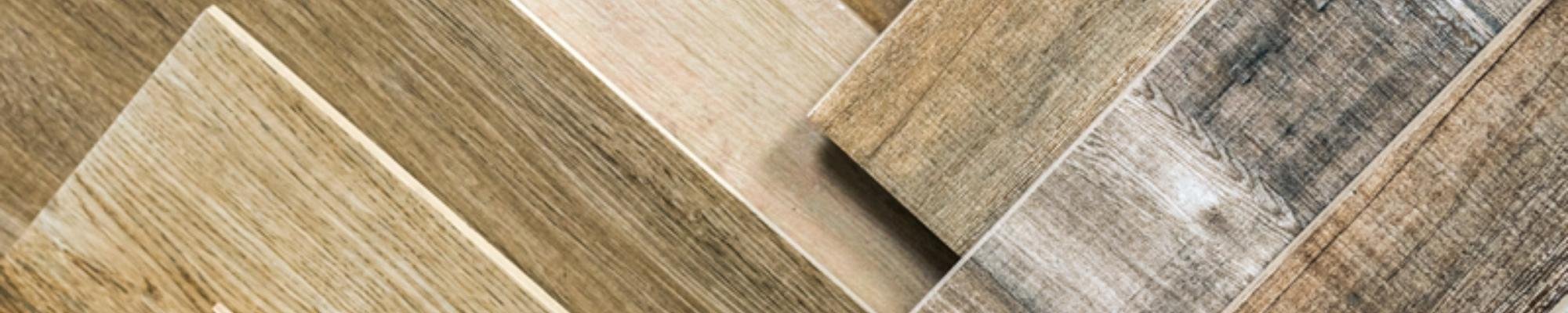 Colorful wooden planks in a herringbone layout